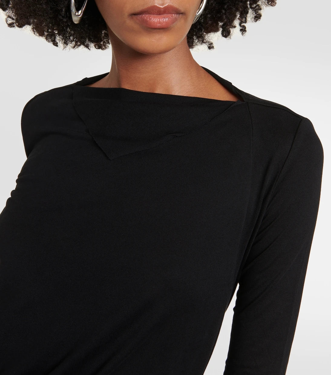 Rick Owens - Lilies draped jersey midi dress