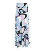 Purple Satin Printed Maxi Skirt