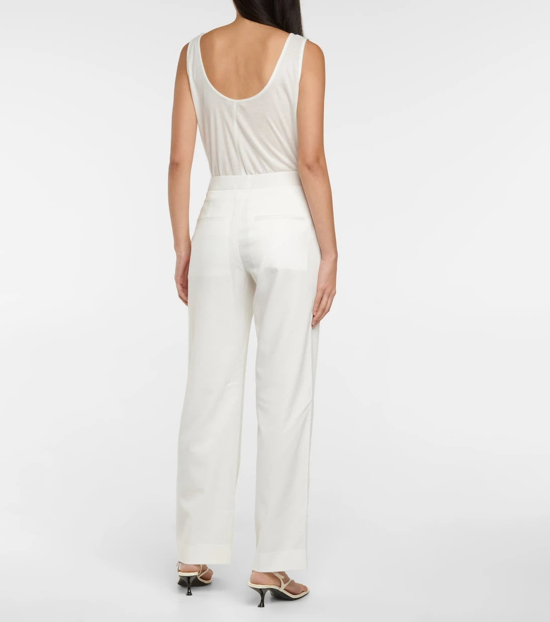 Deveaux New York - Cleo high-rise straight pants