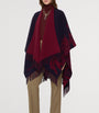 Burberry Red Wool-Cashmere EKD Reversible Cape