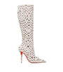 Multi Miss Z Silk Embellished Knee-High Boots 100
