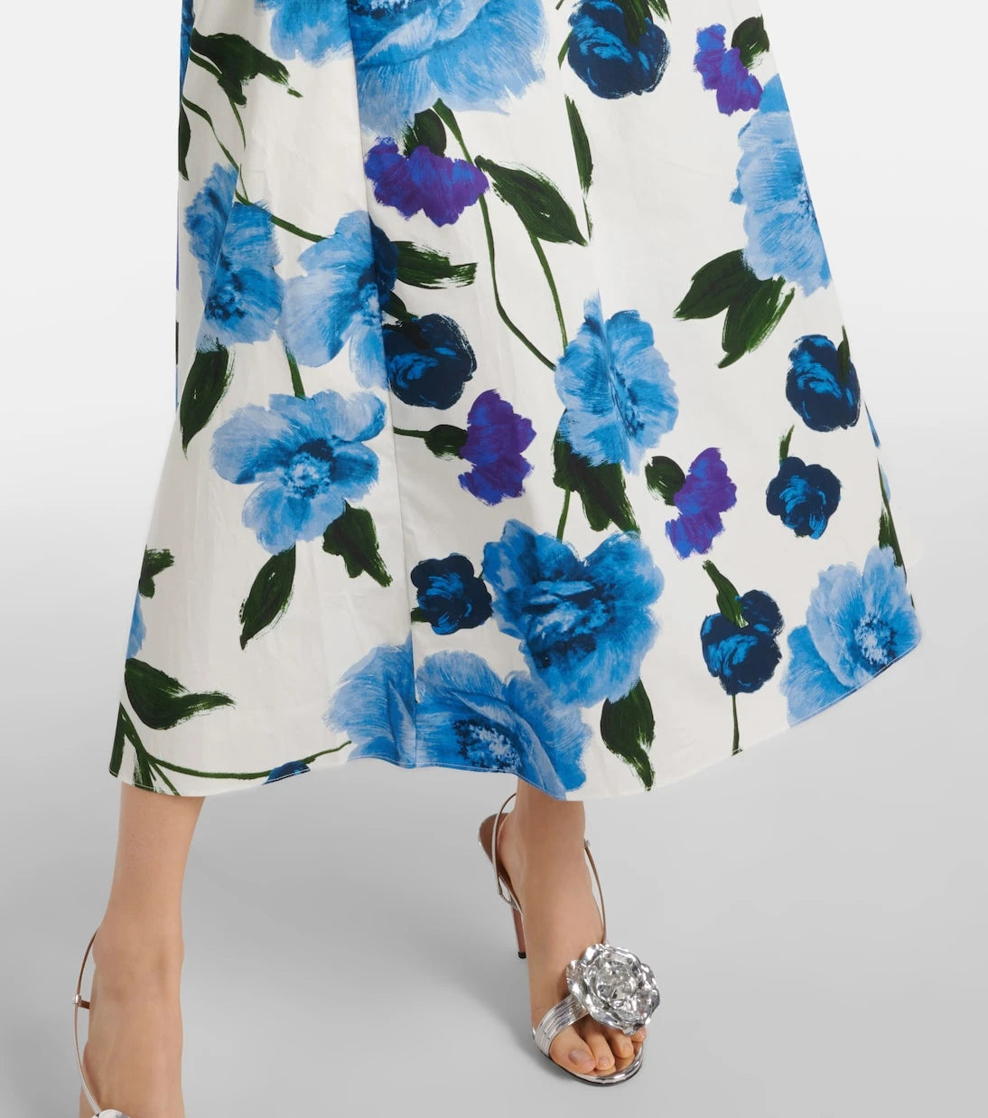 Erdem - Floral cotton poplin midi dress