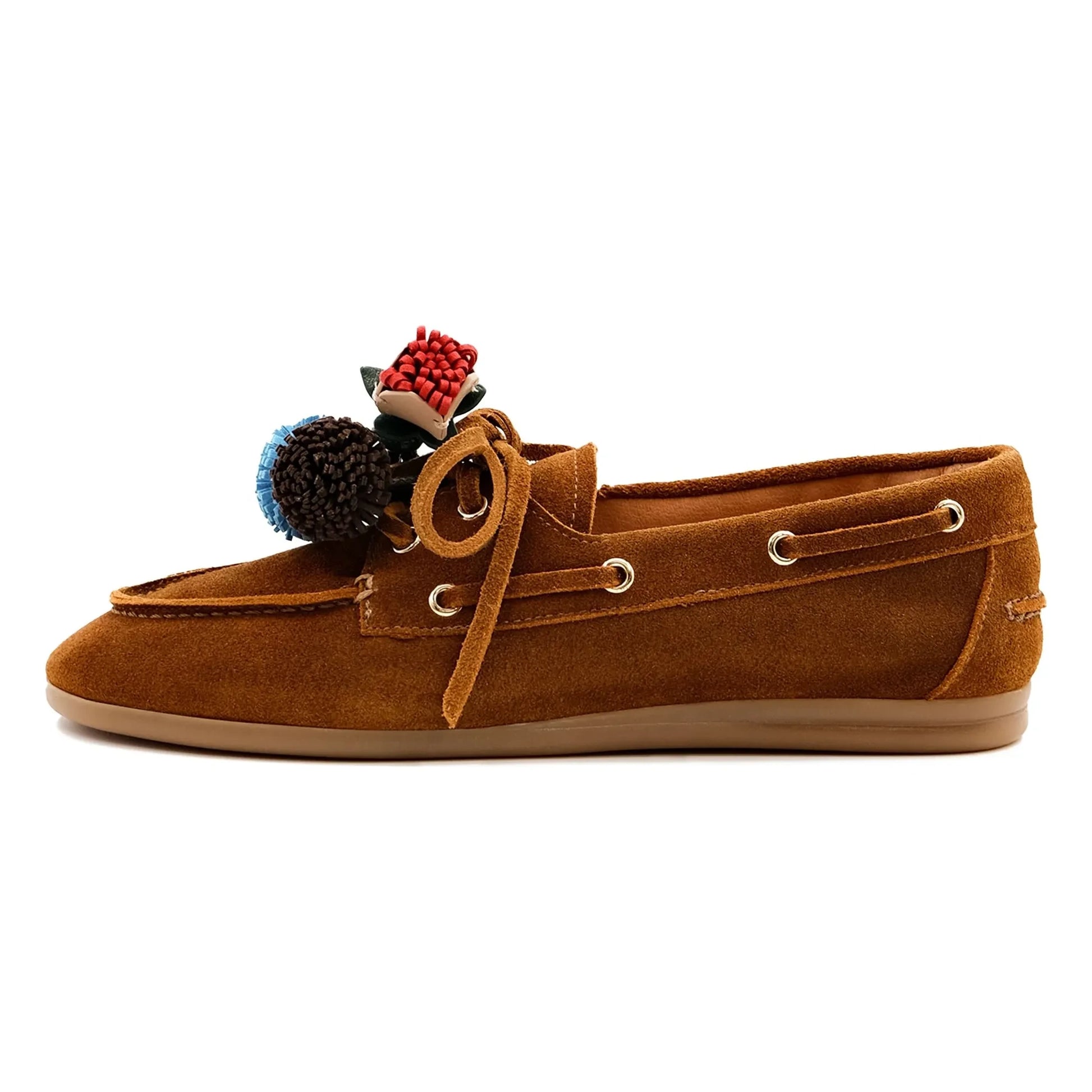 Toral - Nahua Suede Boat Shoes | Brown