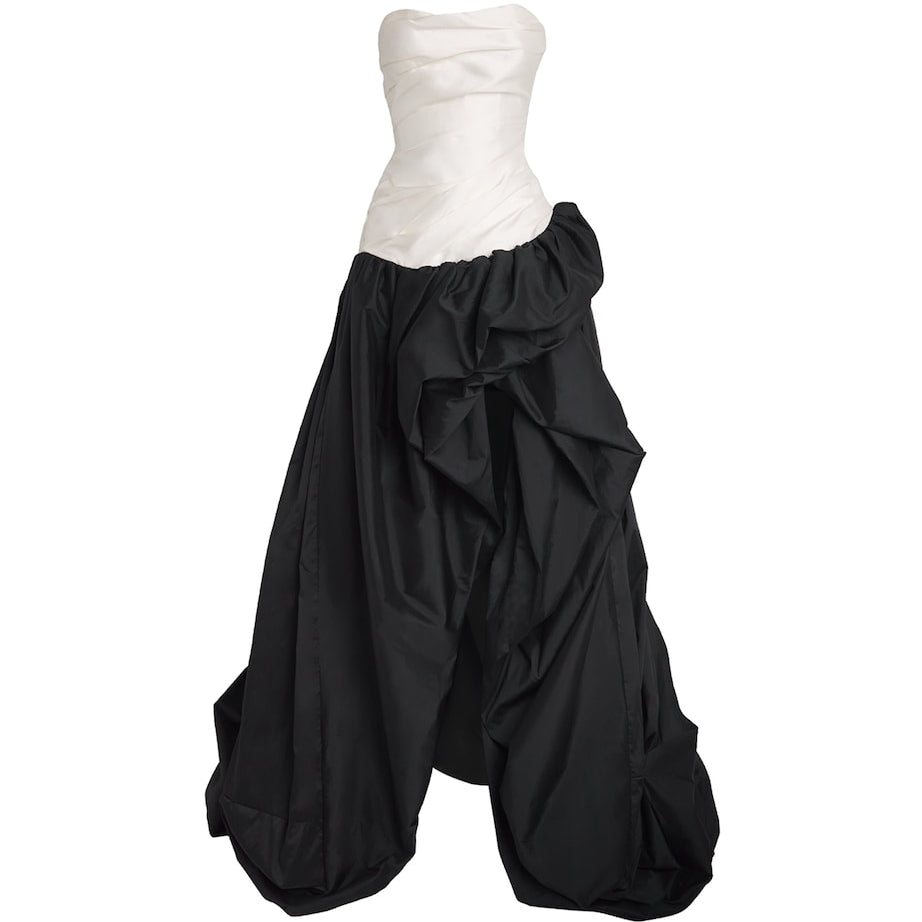 Marmar Halim Multi Mikado-Taffeta Strapless Gown