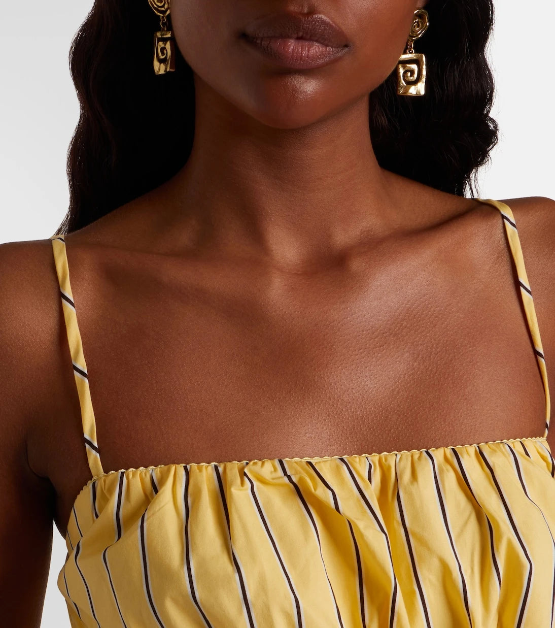 Staud - Fiore striped cotton crop top