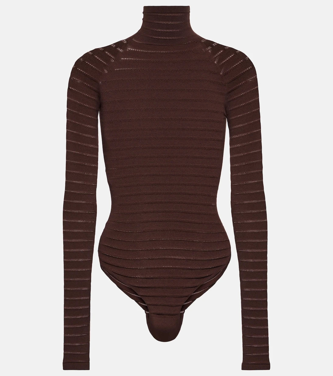 Alaïa - بودي سوت مخطط بياقة مدورة