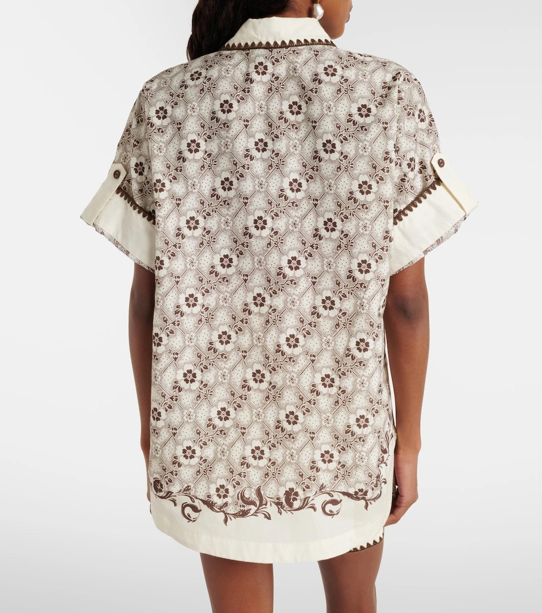 Alémais - Printed cotton and silk bowling shirt