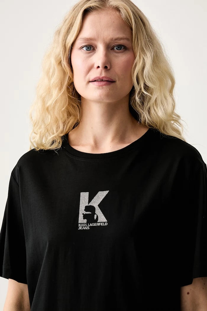 Karl Lagerfeld Jeans kadın modal tişört