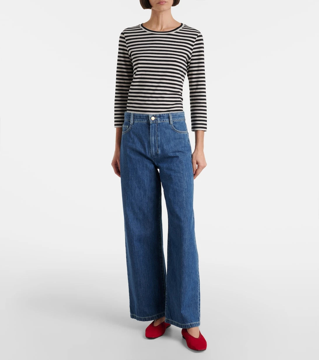 'S Max Mara - جينز زيوس بقصة أرجل واسعة