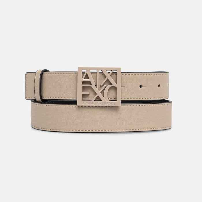 Armani Exchange suni deri kadın kemeri