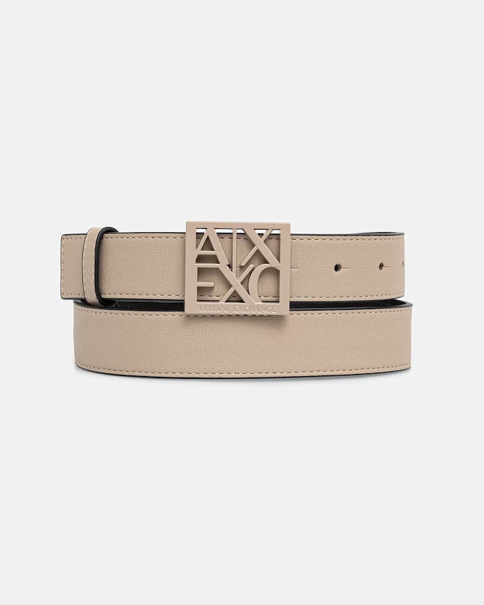 Armani Exchange suni deri kadın kemeri