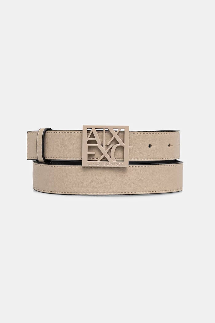 Armani Exchange suni deri kadın kemeri