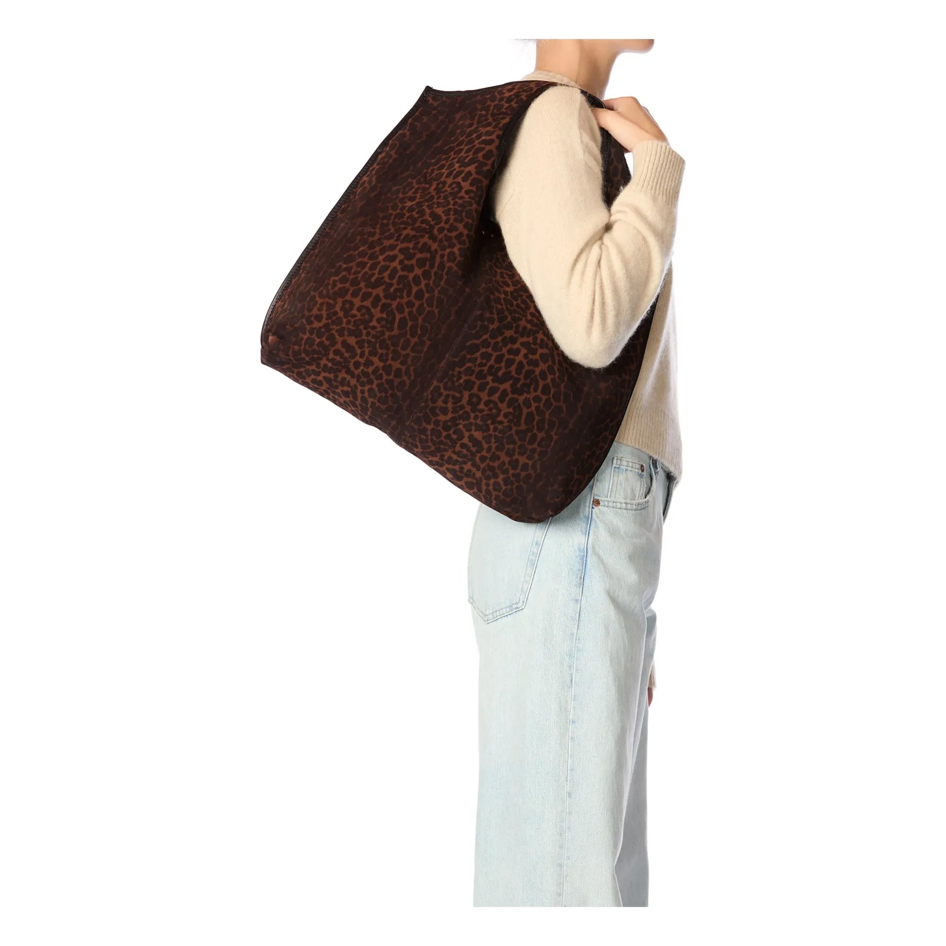 Jérôme Dreyfuss - Paco Velvet Velvet Leopard Bag | Brown