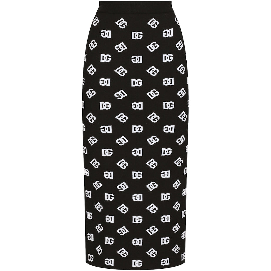 Multi Knit Monogram Skirt