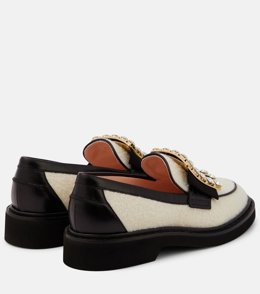 Roger Vivier - حذاء لوفرز فيف رينجرز من صوف البوكليه