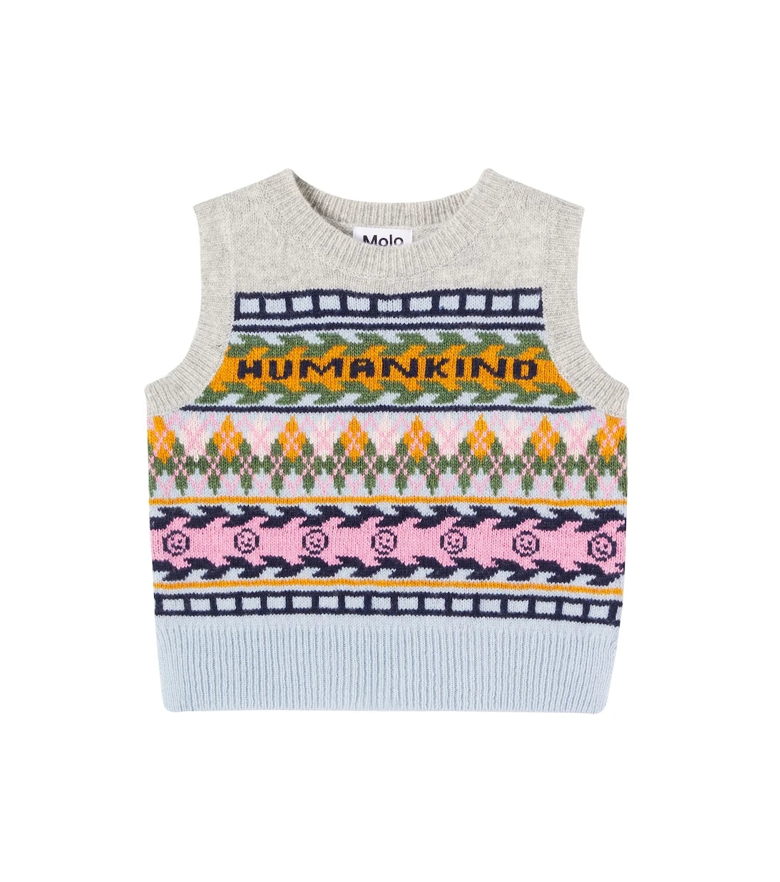 Molo - Grace argyle wool sweater vest