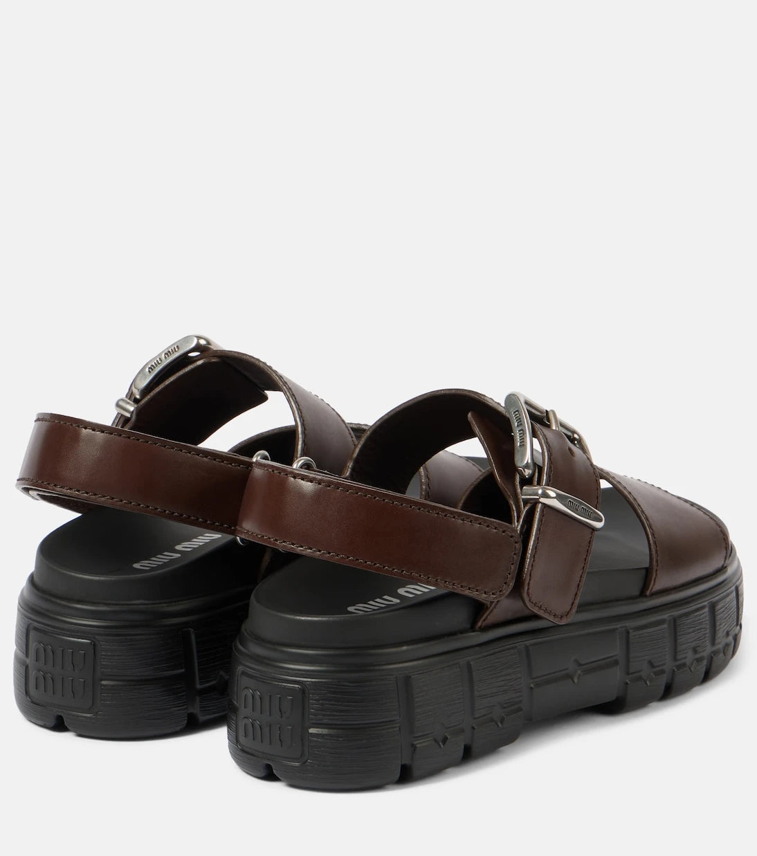 Miu Miu - 50 leather platform sandals
