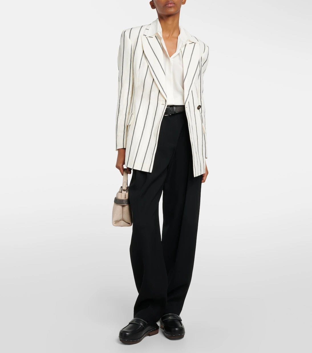 Brunello Cucinelli - High-rise gabardine wide-leg pants