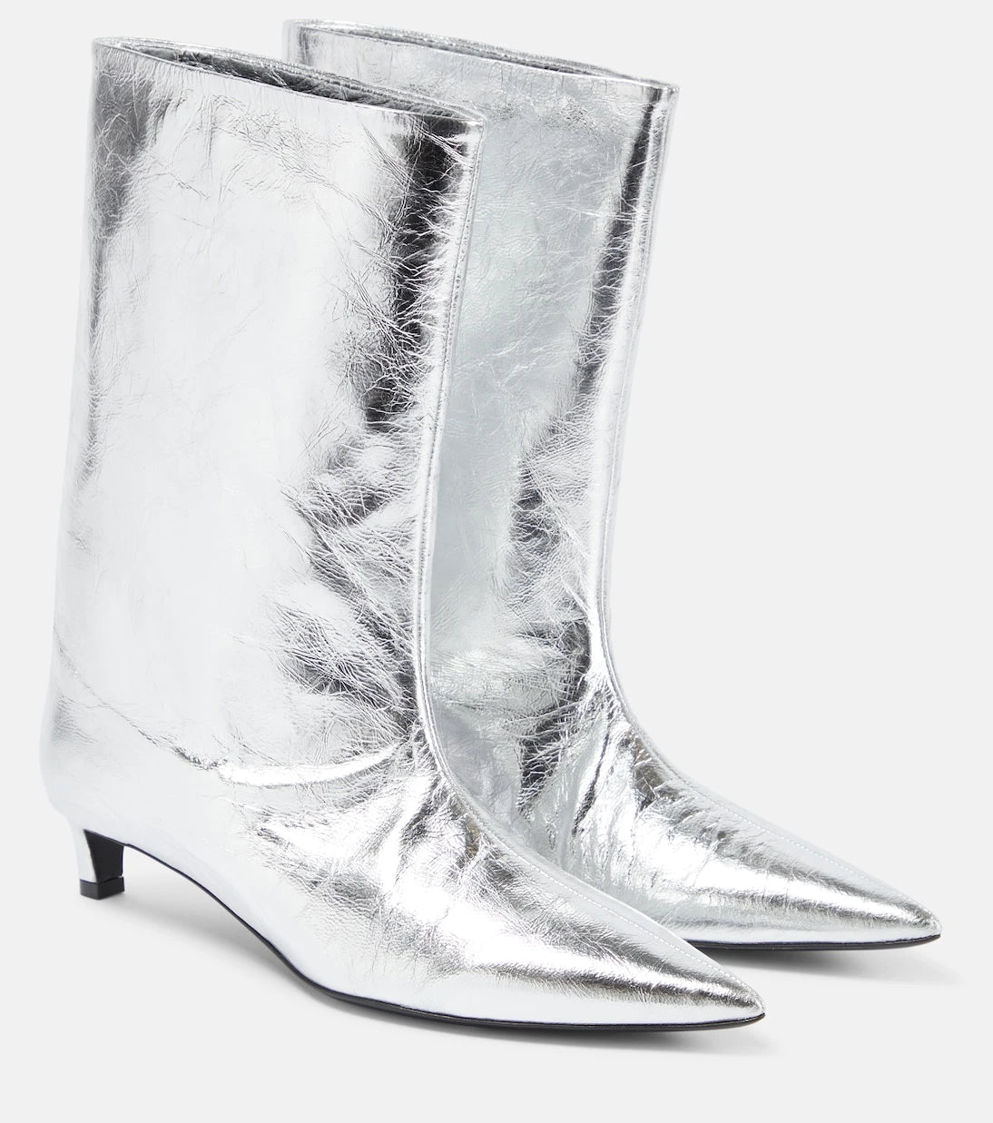 Jil Sander - Metallic leather ankle boots