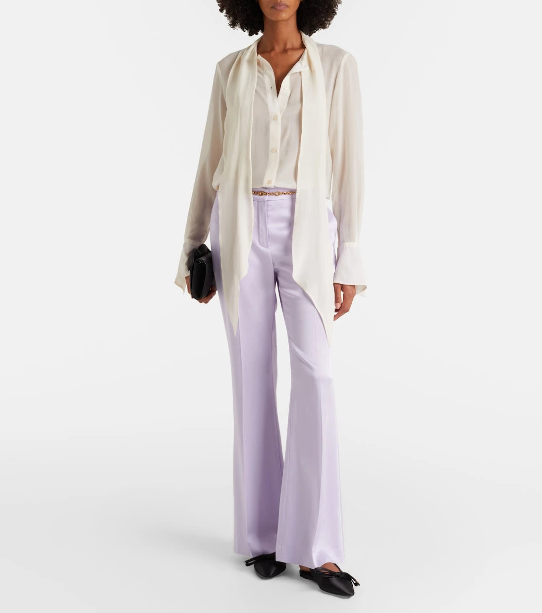 Nina Ricci - Scarf-detail silk blouse