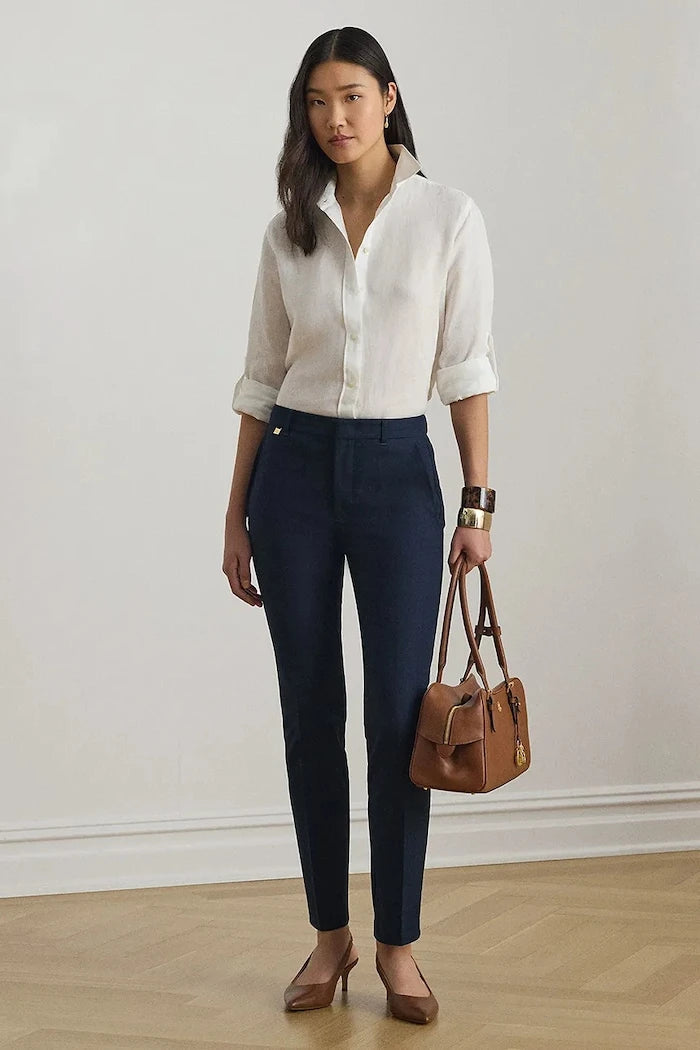 Lauren Ralph Lauren kadın pamuk pantolon