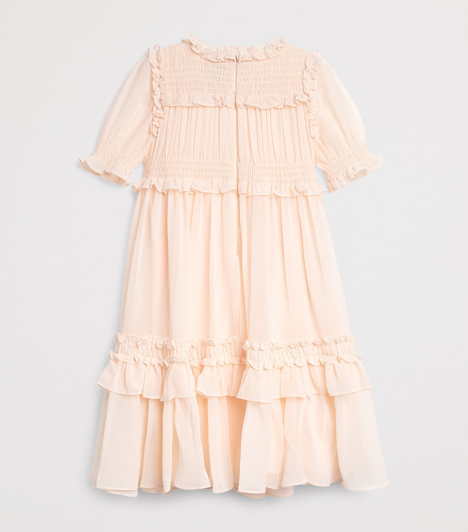 Needle & Thread Pink Georgette Emilia Dress (4-12 Years)