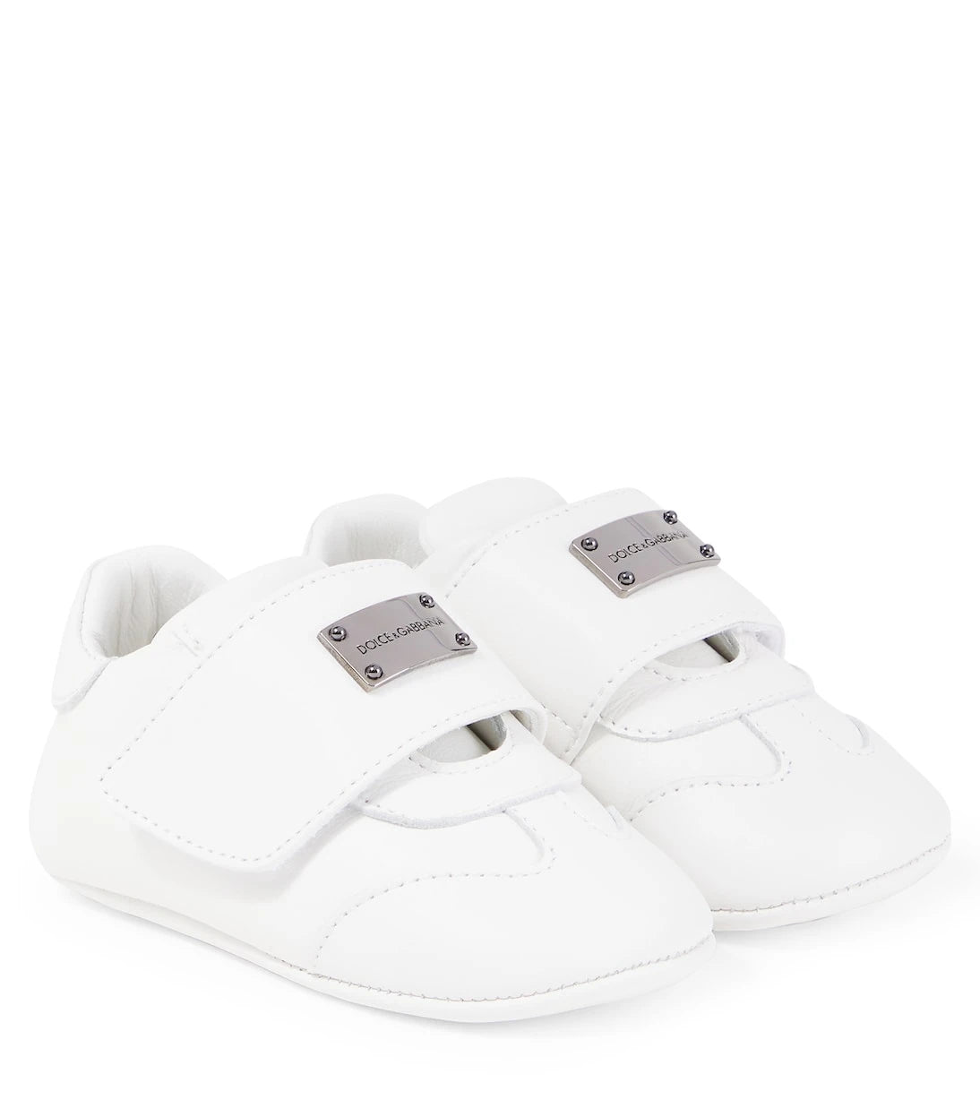 Dolce&Gabbana Kids - Baby logo leather sneakers
