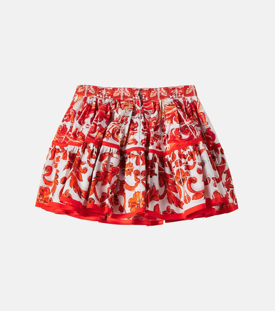 Dolce&Gabbana Kids - Majolica cotton skirt