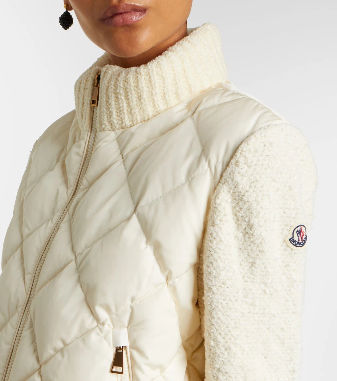 Moncler - Down-paneled cotton-blend cardigan