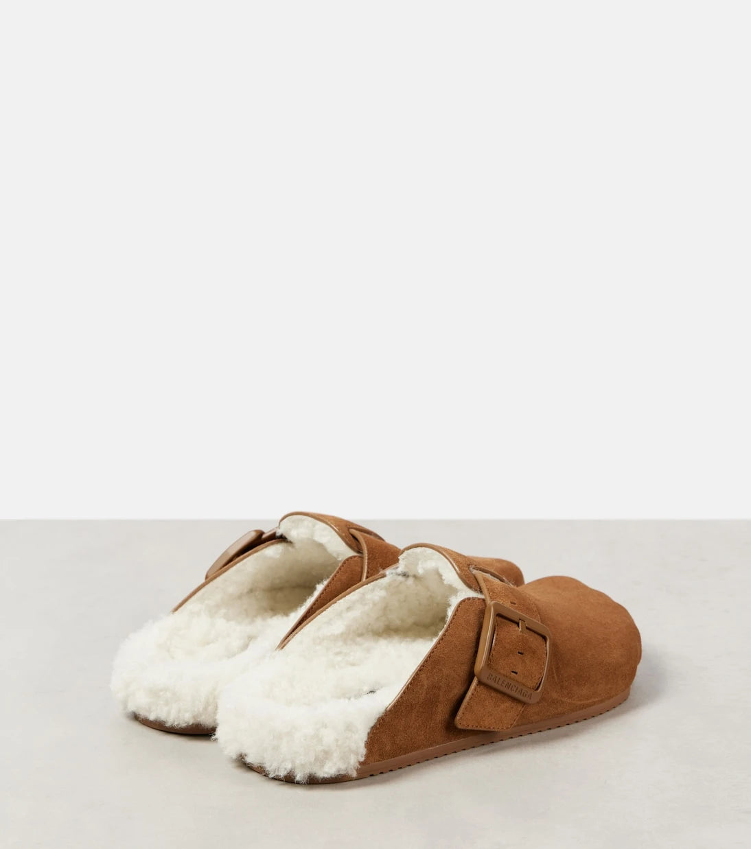 Balenciaga - Sunday shearling-lined suede mules