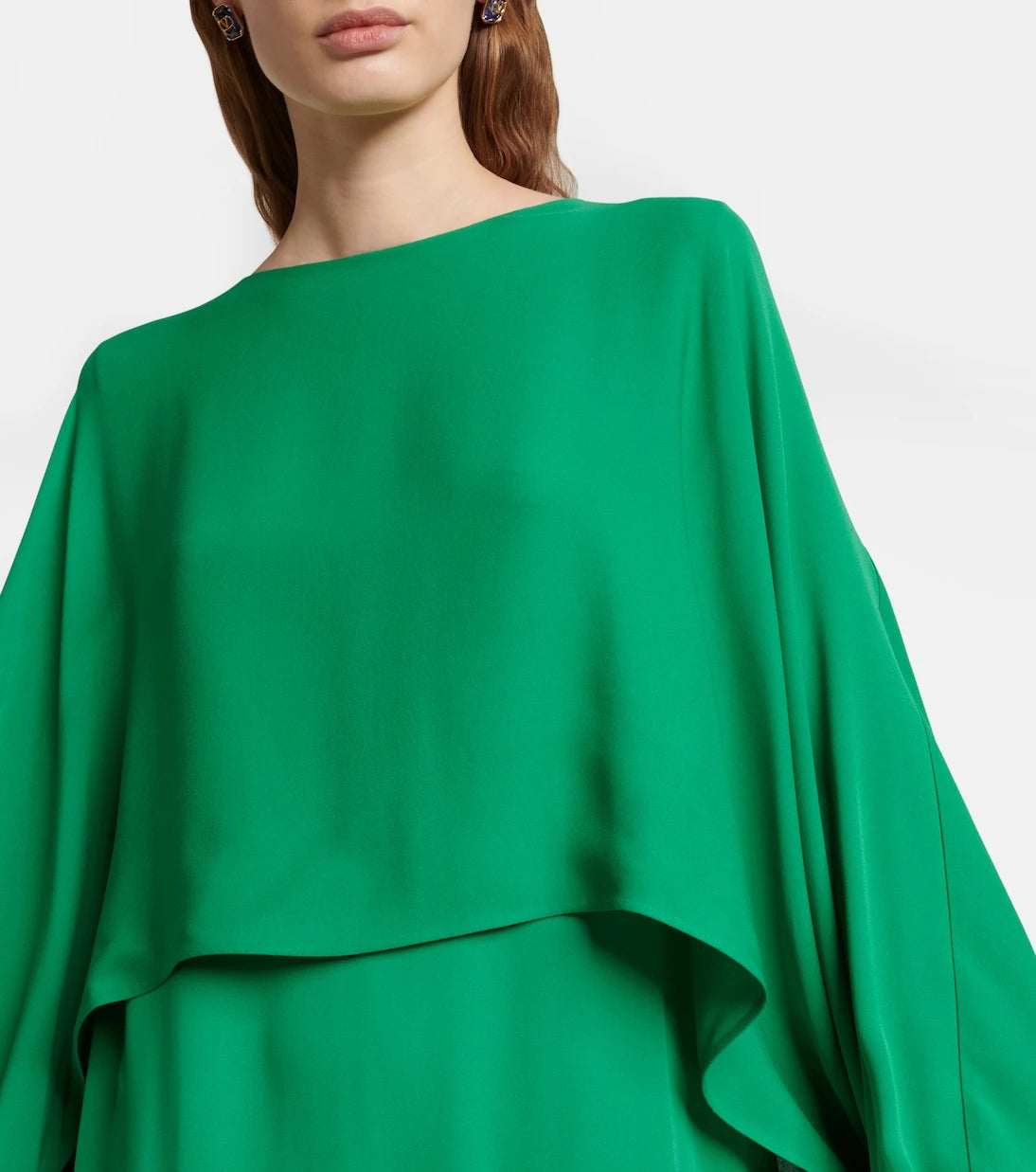 Valentino - Caped cady couture gown