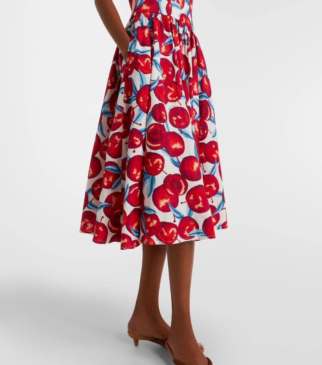 Farm Rio - Printed linen-blend midi dress