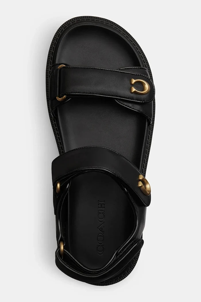 Coach сандали дамски от кожа Brynn Leather Sandal