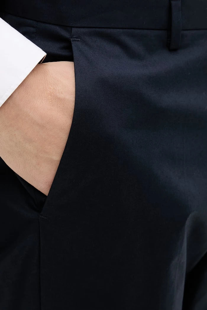 HUGO erkek slim fit pamuklu elastanlı pantolon Hesten253X