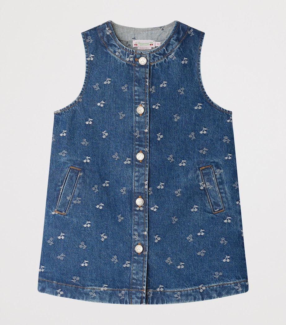 Blue Denim Cherry Print Jette Dress (4-8 Years)