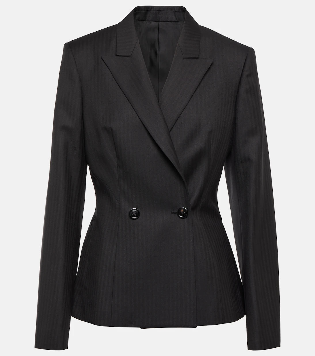 Alaïa - Herringbone wool gabardine blazer