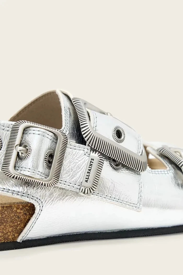 AllSaints сандали дамски от кожа Staffa Sandal