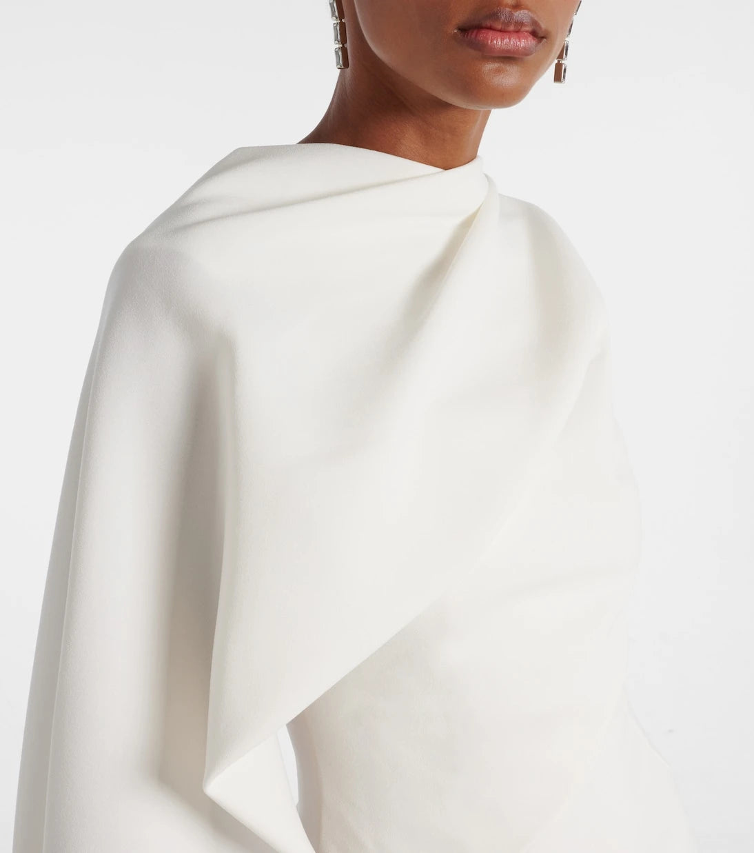 Roksanda - Bridal Edith draped crêpe midi dress
