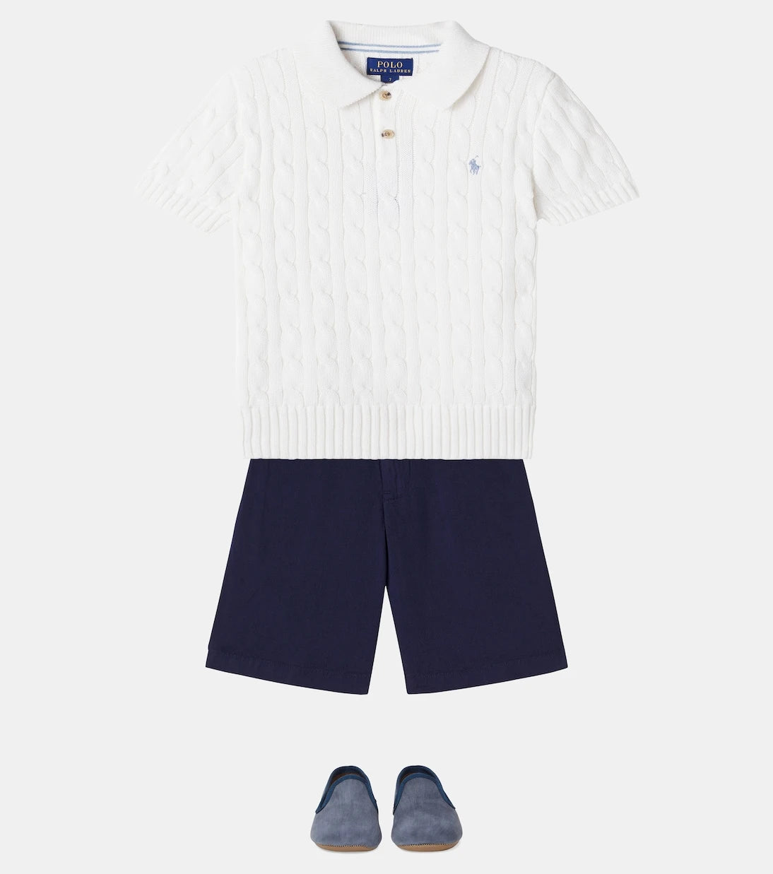 Polo Ralph Lauren Kids - Jersey de polo de algodón de punto trenzado