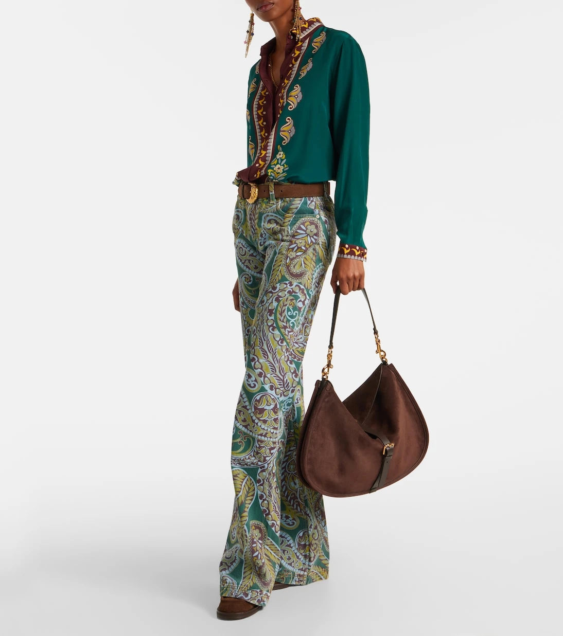 Etro - Pony Small suede tote bag