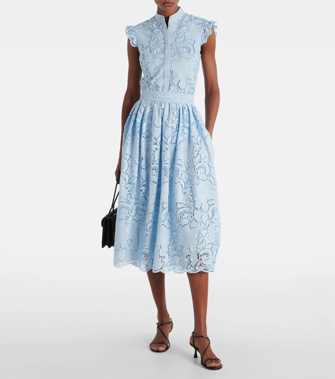 Erdem - Laser-cut pleated skirt