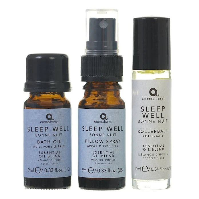 Aroma Home Sleep Well Set (3 Parça) Oda Spreyi, Roll-On ve Banyo Yağı Seti