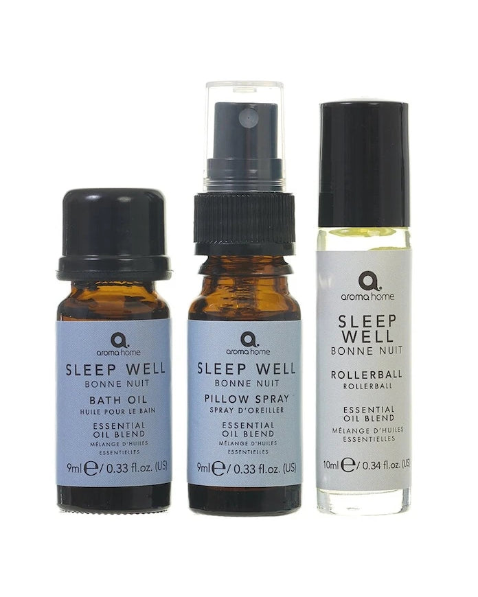 Aroma Home Sleep Well Set (3 Parça) Oda Spreyi, Roll-On ve Banyo Yağı Seti
