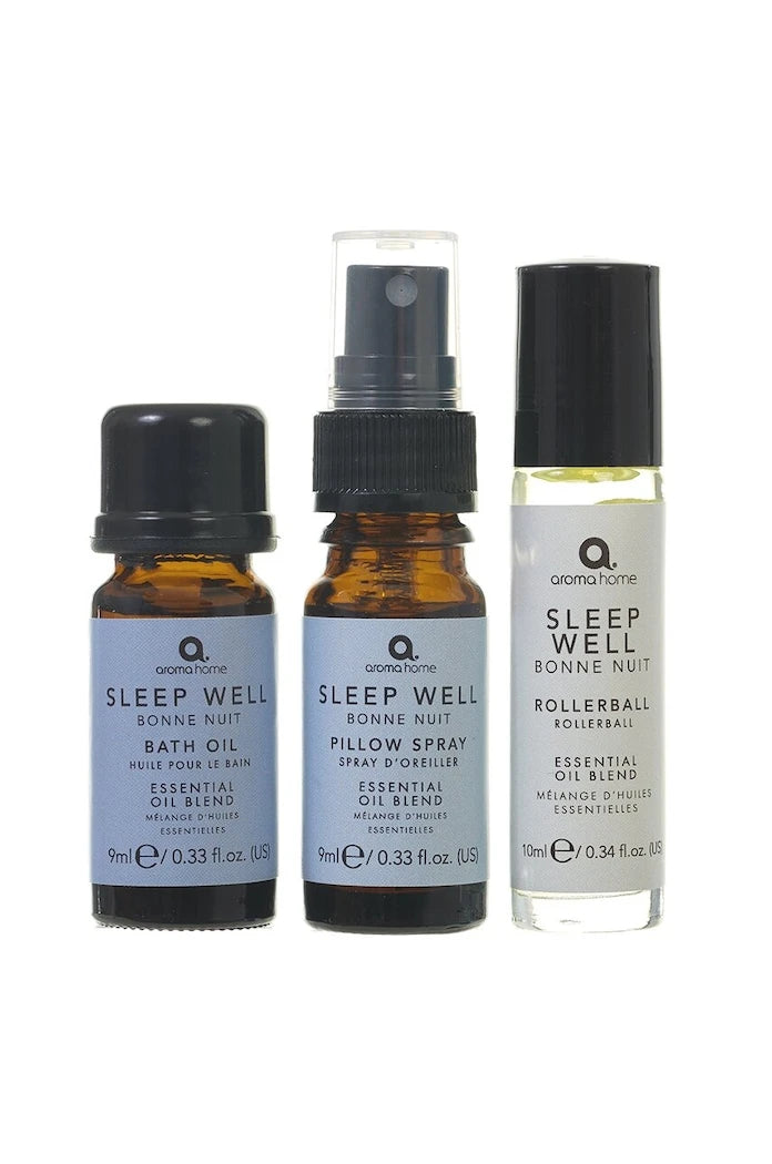 Aroma Home Sleep Well Set (3 Parça) Oda Spreyi, Roll-On ve Banyo Yağı Seti