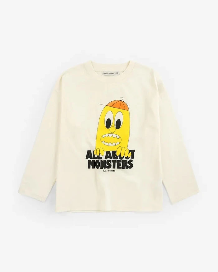 Bobo Choses çocuklar için uzun kollu pamuklu bluz Bigtooth Lemon