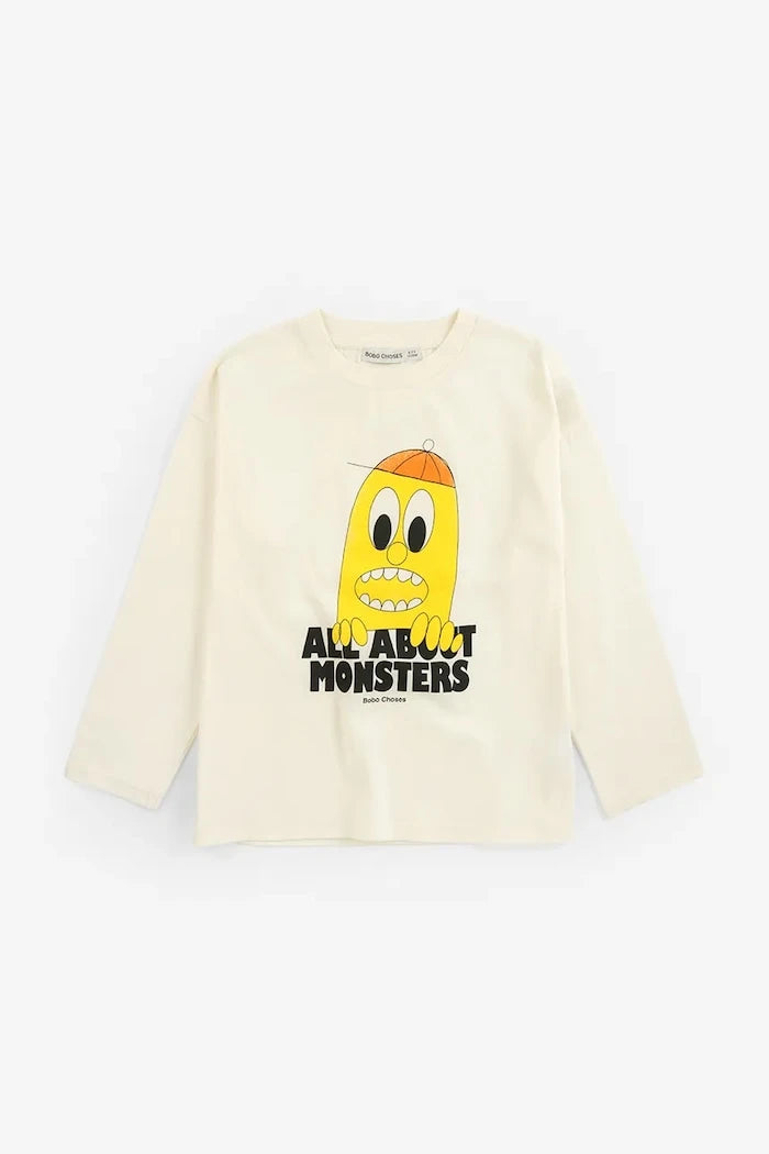 Bobo Choses çocuklar için uzun kollu pamuklu bluz Bigtooth Lemon