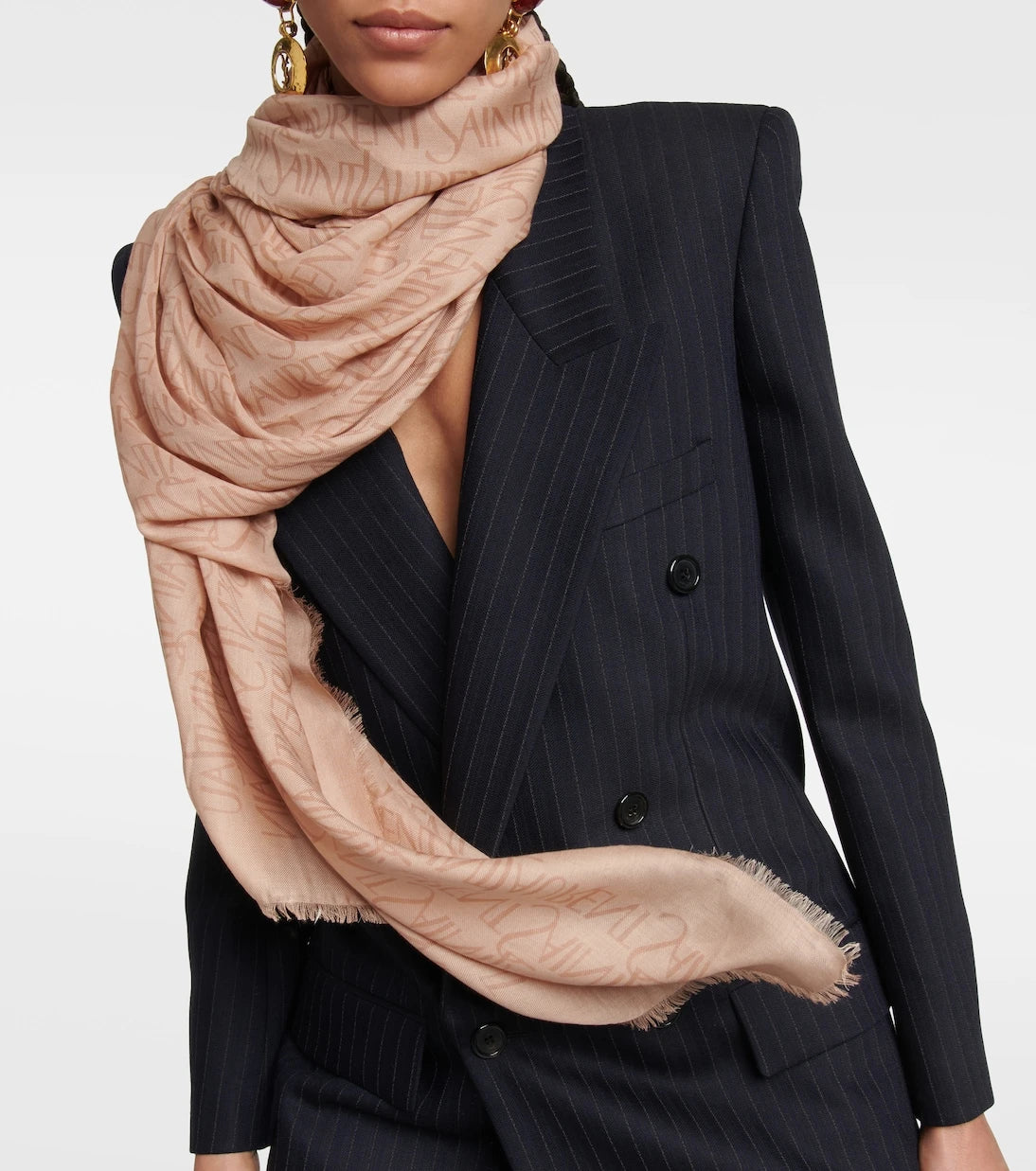 Saint Laurent - Printed modal and cashmere scarf