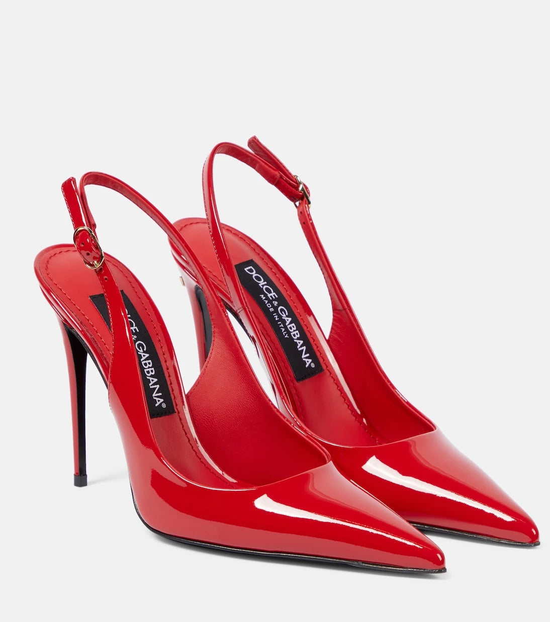 Dolce&Gabbana - DG patent leather slingback pumps