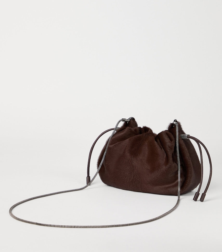 Mini Calf Hair Mellow Bucket Bag