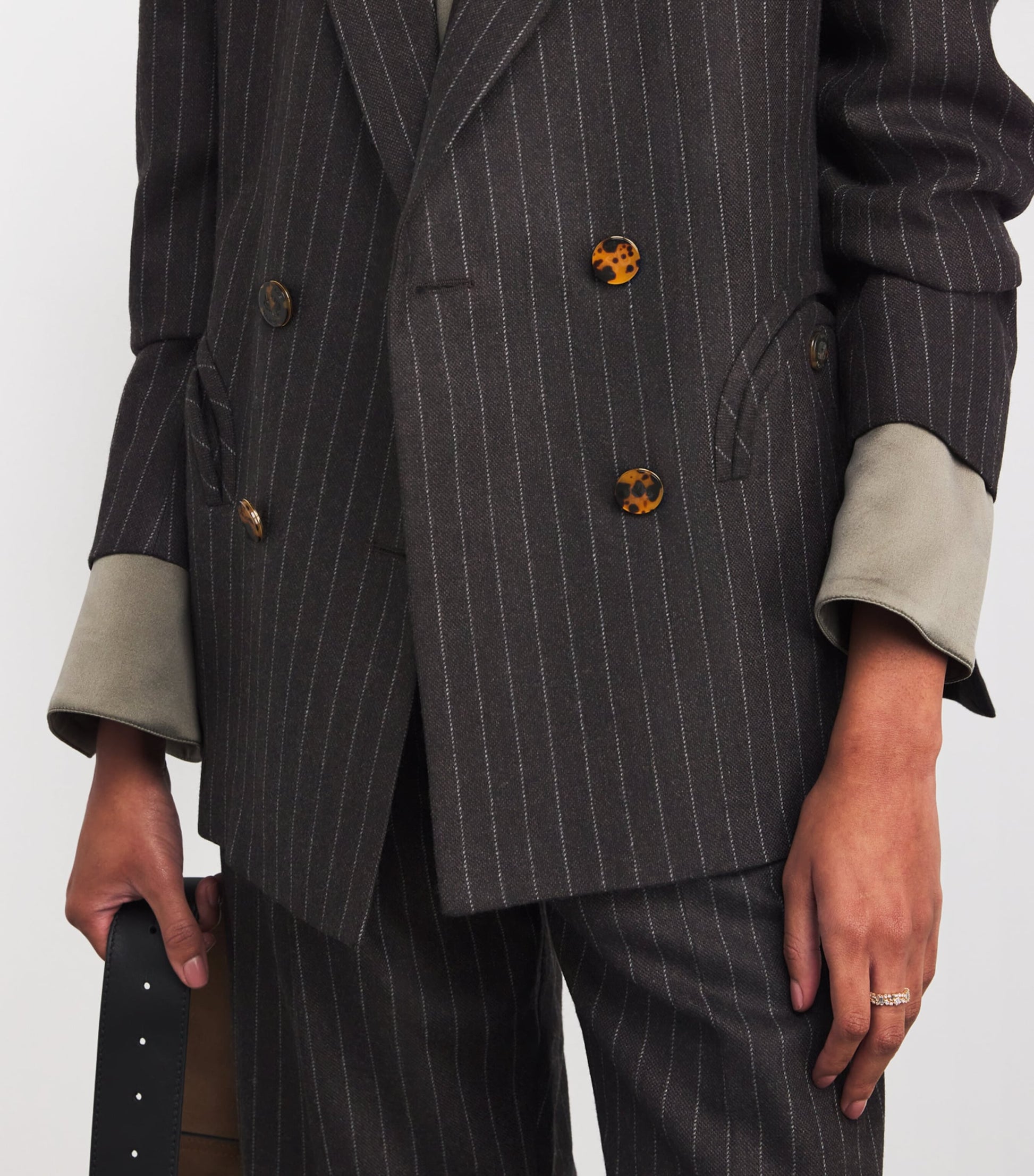 Blazé Milano Brown Wool-Cashmere Everynight Double-Breasted Blazer